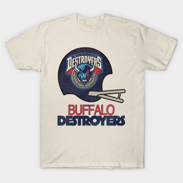 Defunct Buffalo Destroyers Football Team T-Shirt by Defunctland